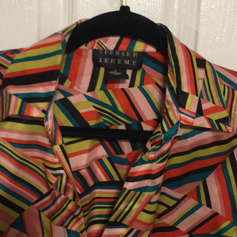 4 for $20 SPENCER JEREMY SILKY WRAP TOP - Picture 3 of 5